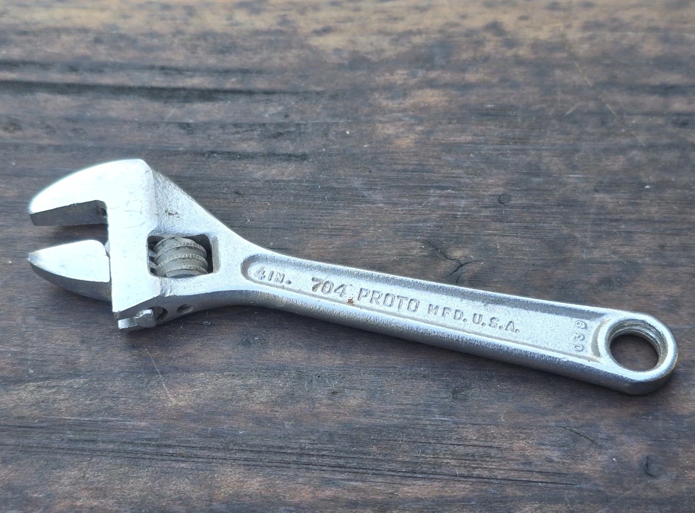 Vintage Proto 704 Forged 4 Inch Adjustable Wrench Made In USA