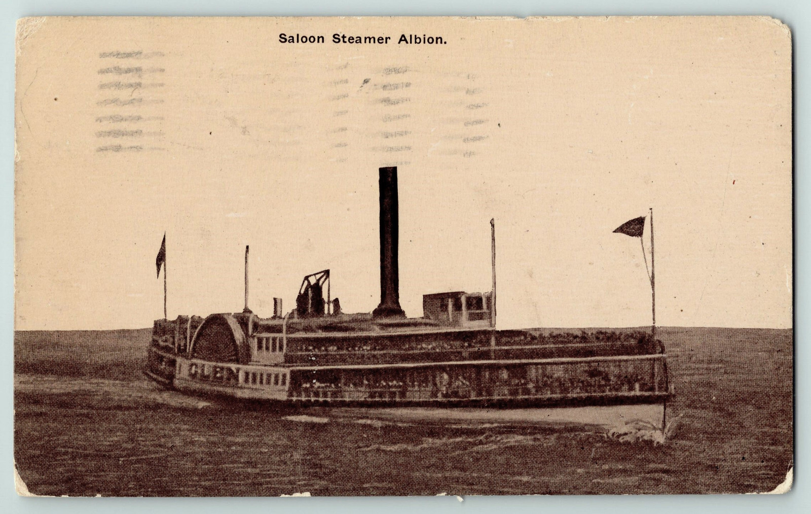[15c13] Postcard 1912, Saloon Steamer Albion