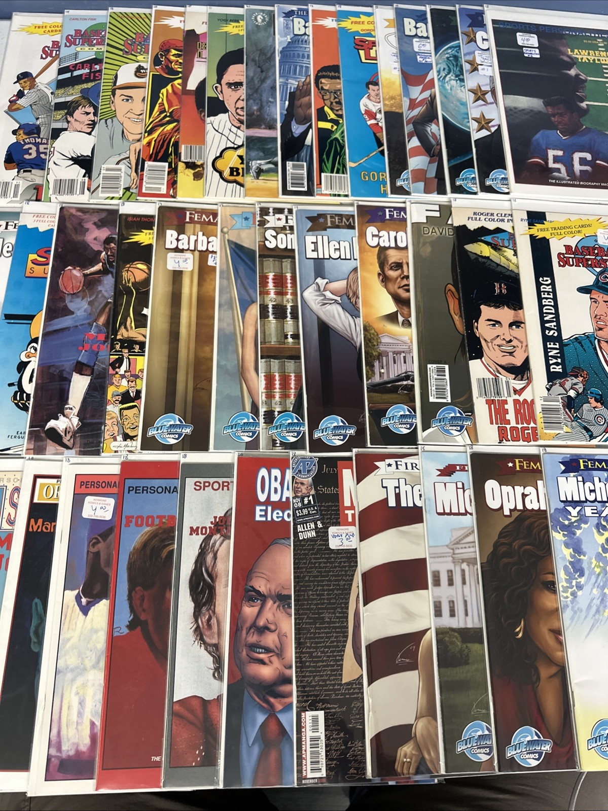 Personality Comics Lot of 40 Sports Political Obama Football Baseball VF/NM *X15
