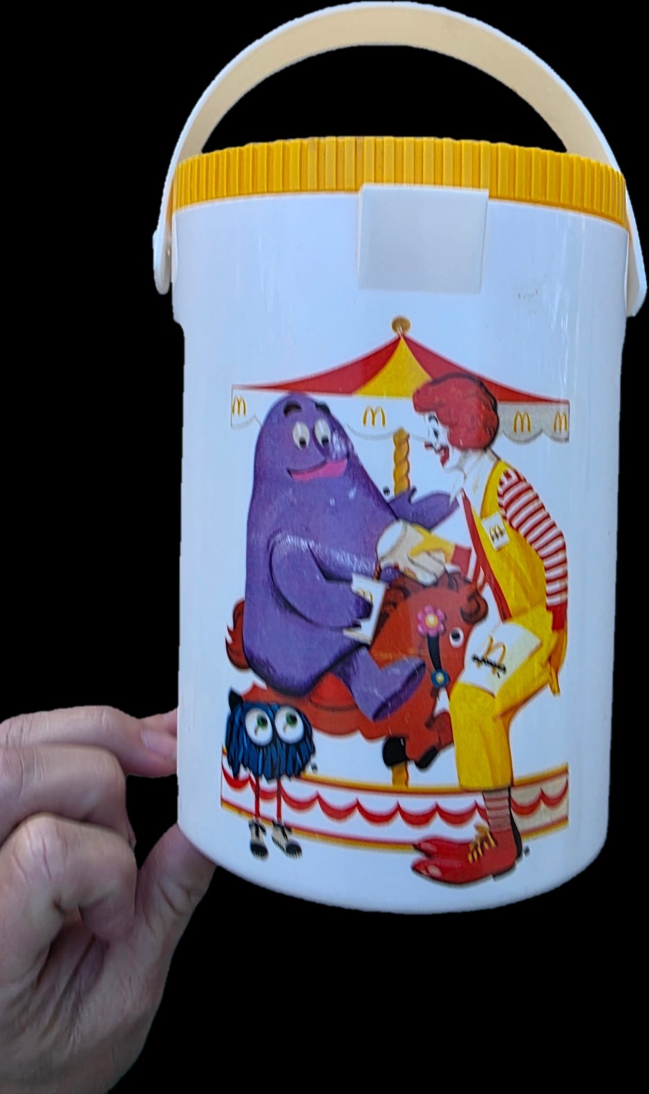 Vintage 1978 McDonalds Plastic Drink Pitcher Water Jug Carousel Ronald Grimace