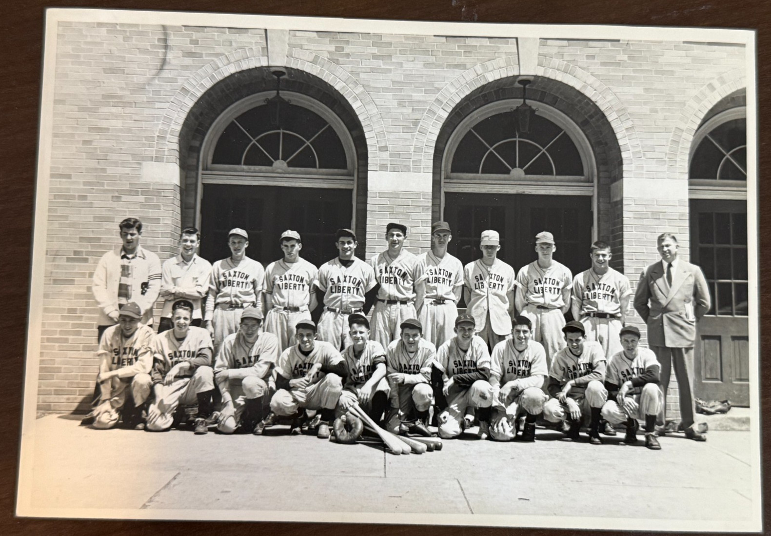 1952 Saxton Liberty High School (Tussey Mountain) Team Baseball Photo w/ Roster