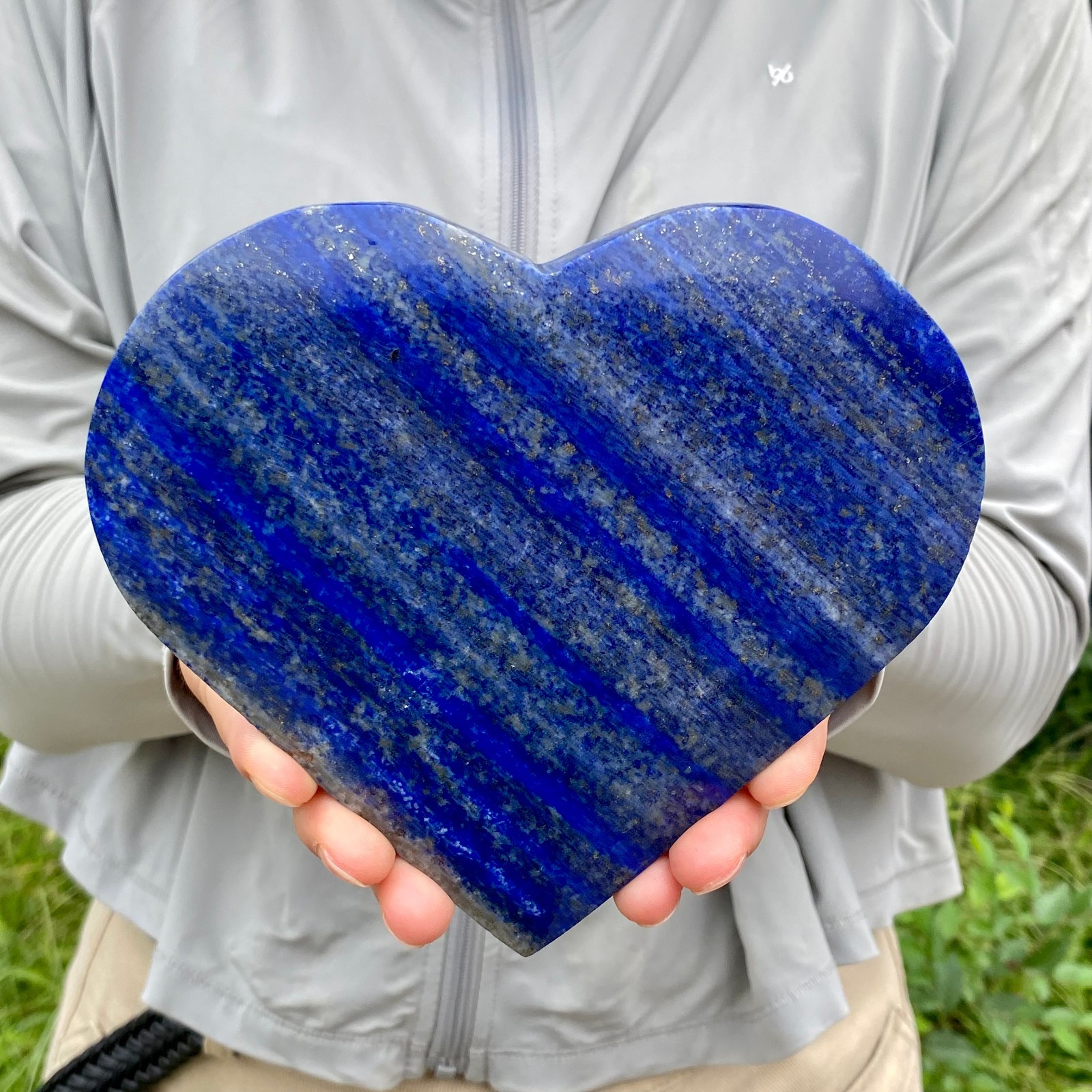 1.73LB Natural Lapis Lazuli Heart Crystal Energy Healing Wealth Attraction Medit