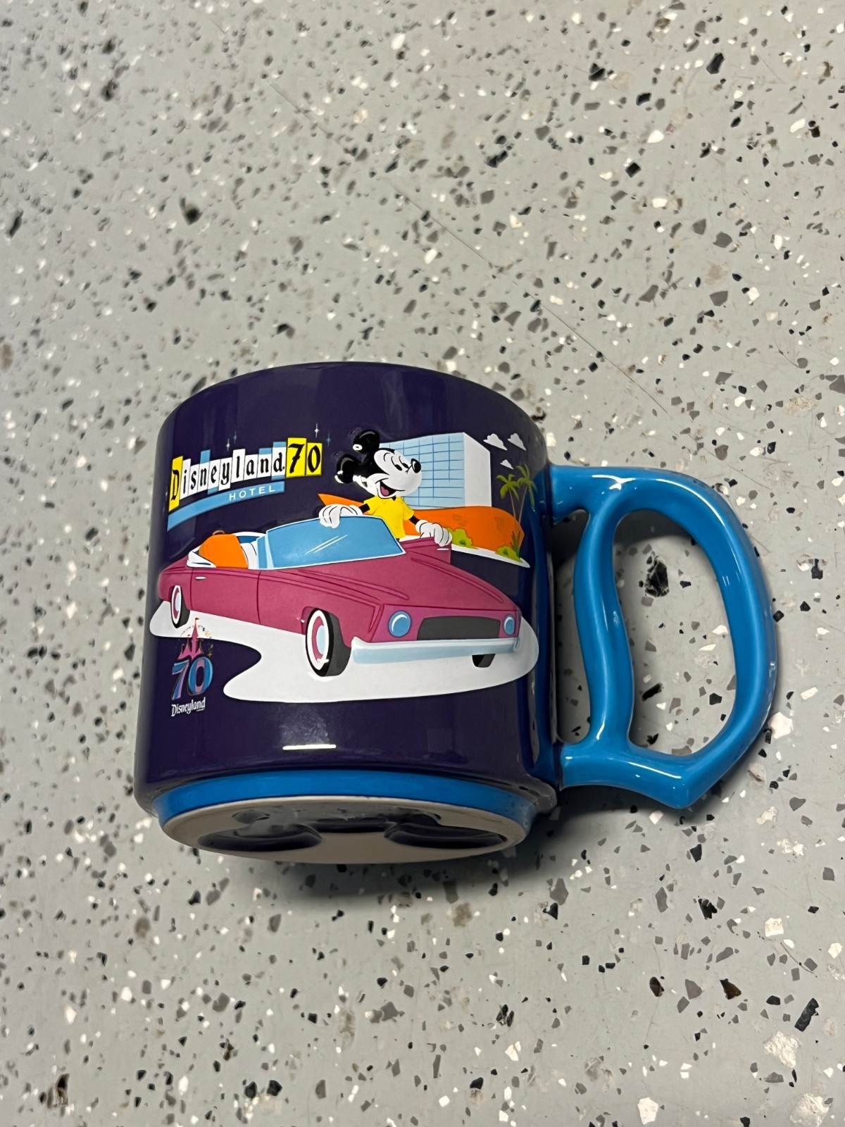 Disneyland Resort Disneyland 70 Hotel Mickey Mouse Big D Handle Mug - NEW