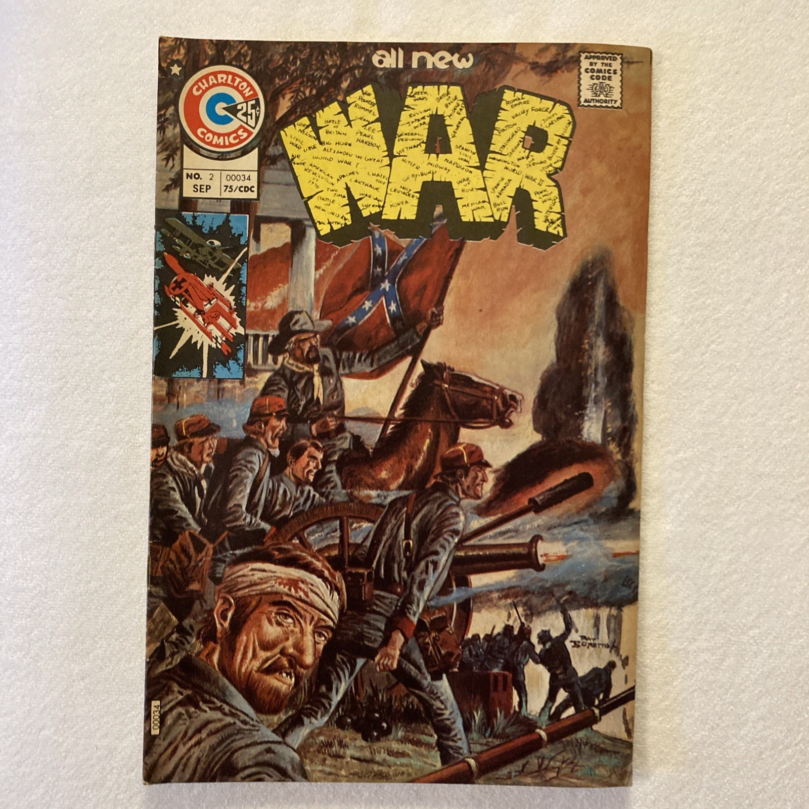 War #2 Charlton Comics 1975 Pat Boyette Cover 