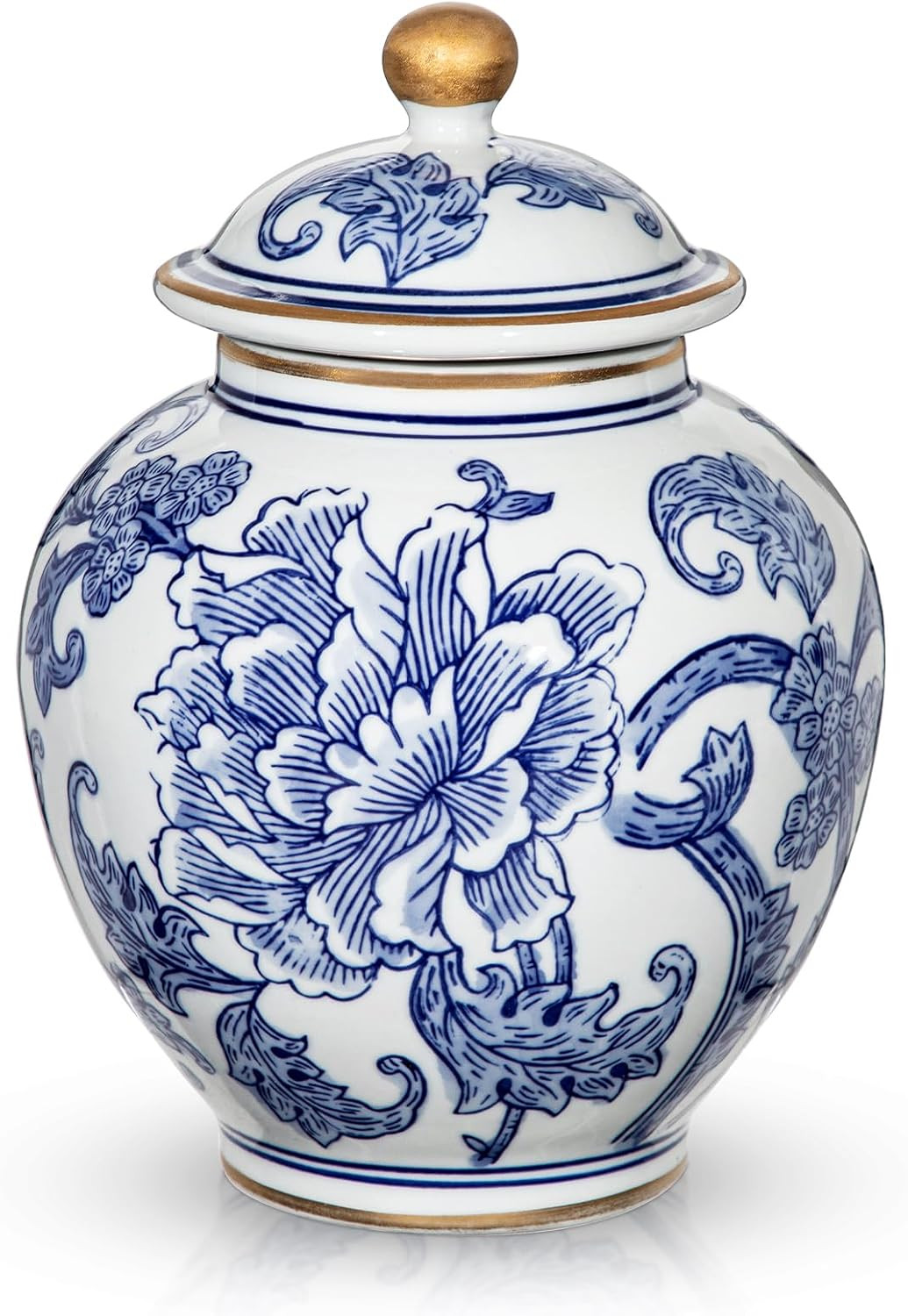 Blue and White Ginger Jar 8.7