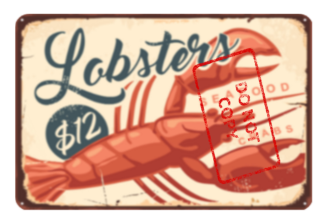 Lobster $12  Retro Classic Advertisement  8x12 Aluminum Metal Sign