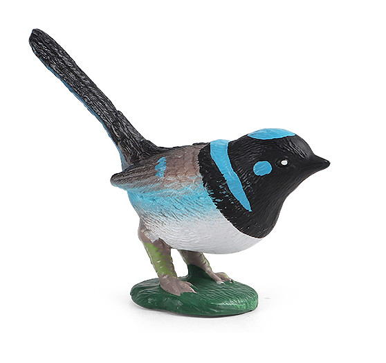 5.5cm Mini Blue Wren Bird PVC Toy Wild Animal Figure Doll Kids Gift