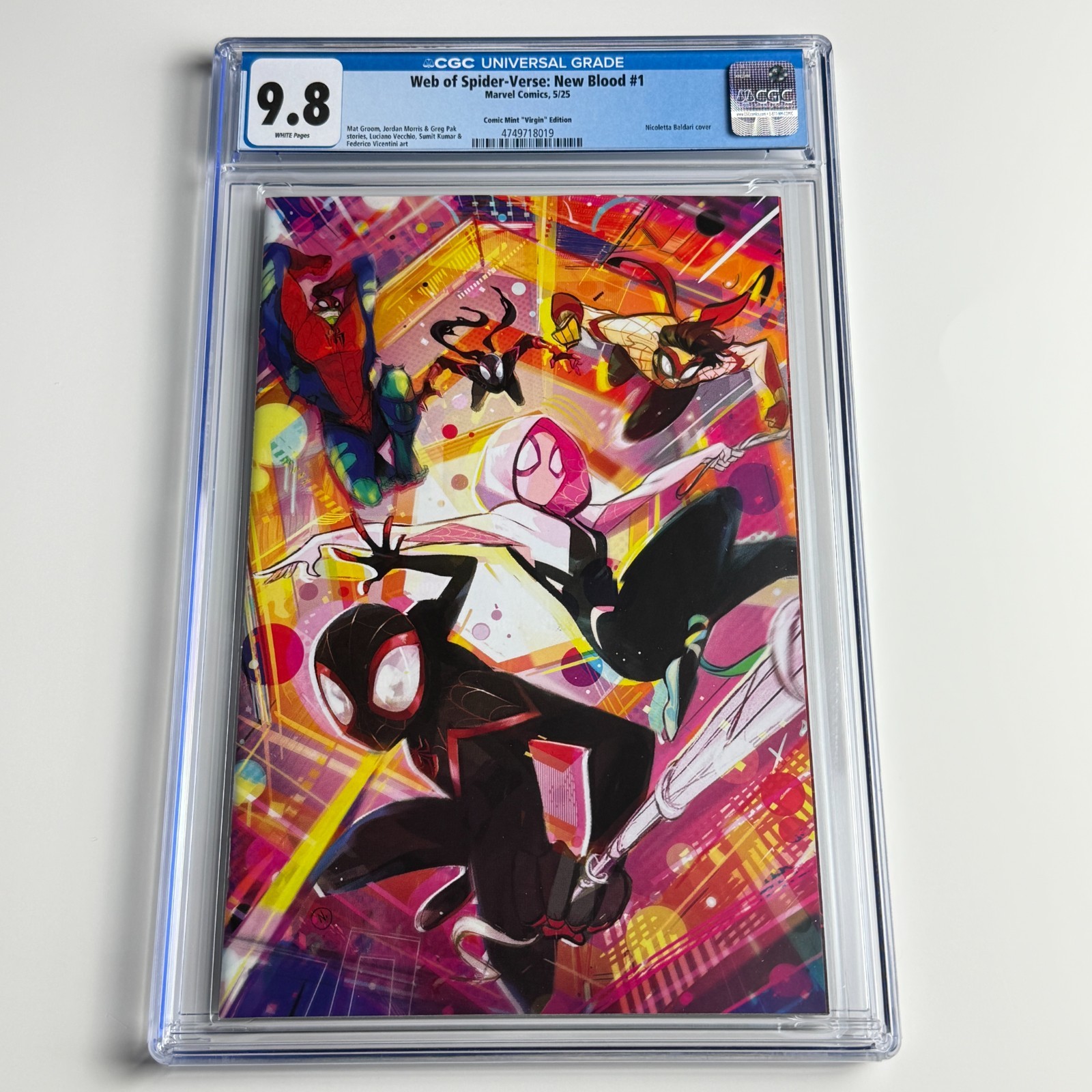 Web of Spider-Verse New Blood #1 CGC 9.8 Nicoletta Baldari Virgin Ltd 800