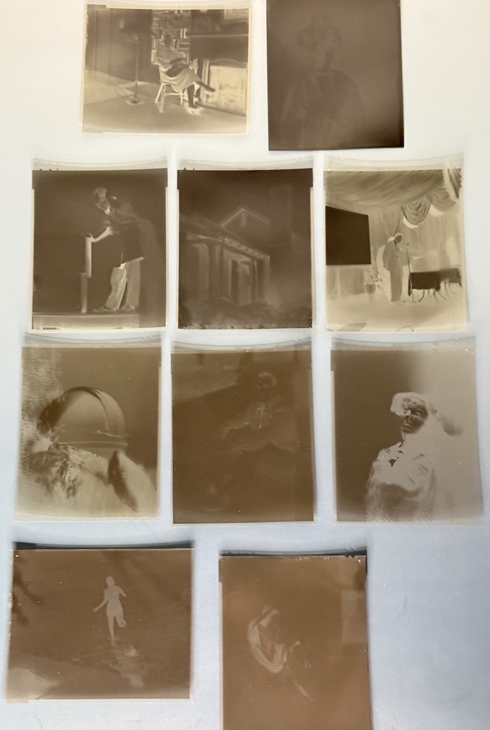 10 Vintage 4x5 Photo Negatives 1950s Los Angeles CA Architecture Portraits