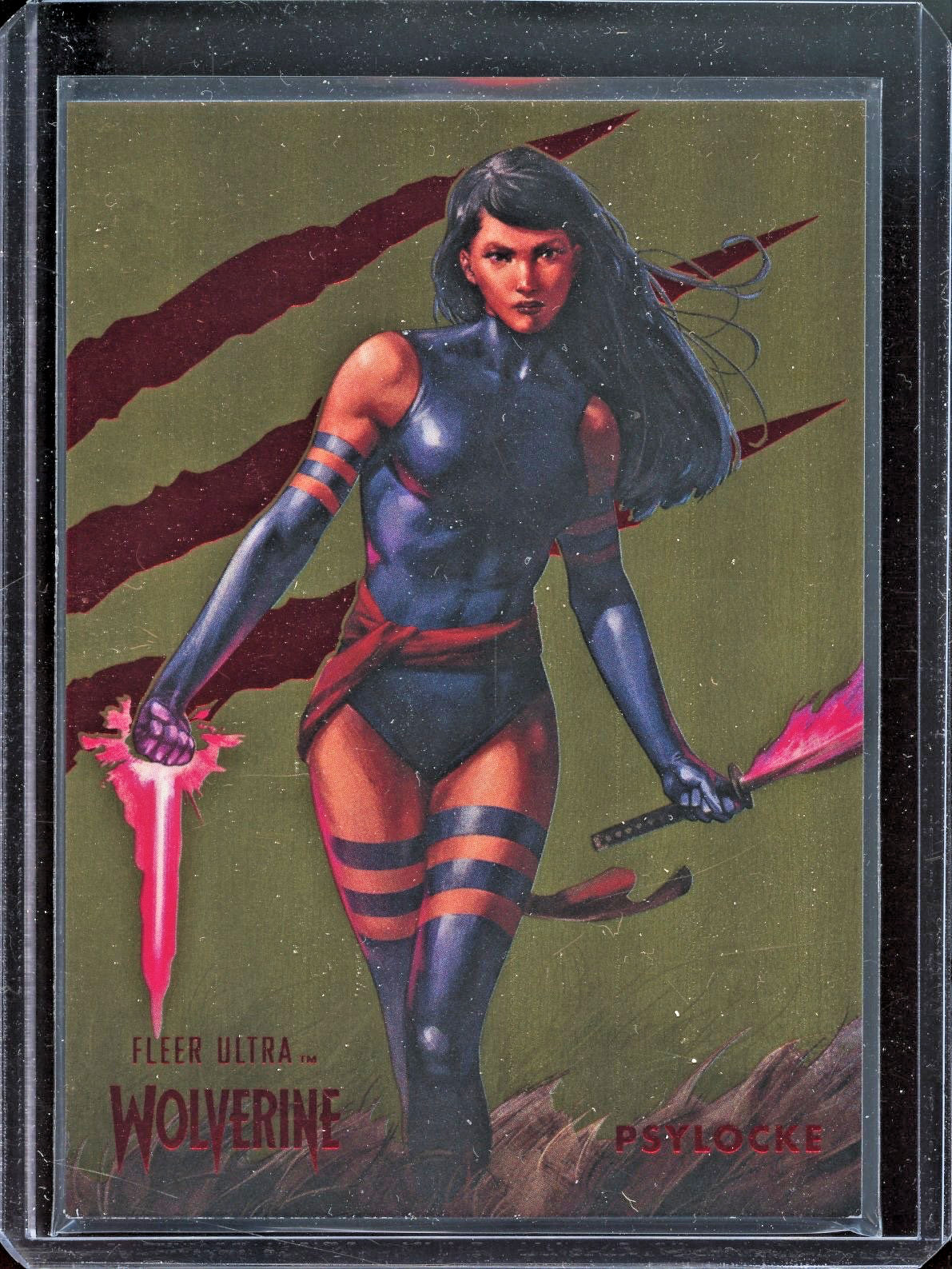 2023 Fleer Ultra Wolverine Psylocke GOLD RAINBOW FOIL #23