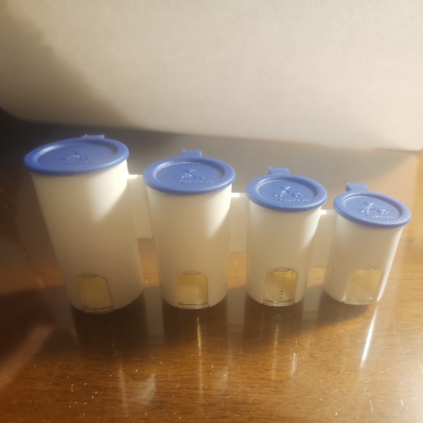 Vintage Tupperware Mini One Touch Canisters COIN HOLDERS Quarters Nickels Dimes+