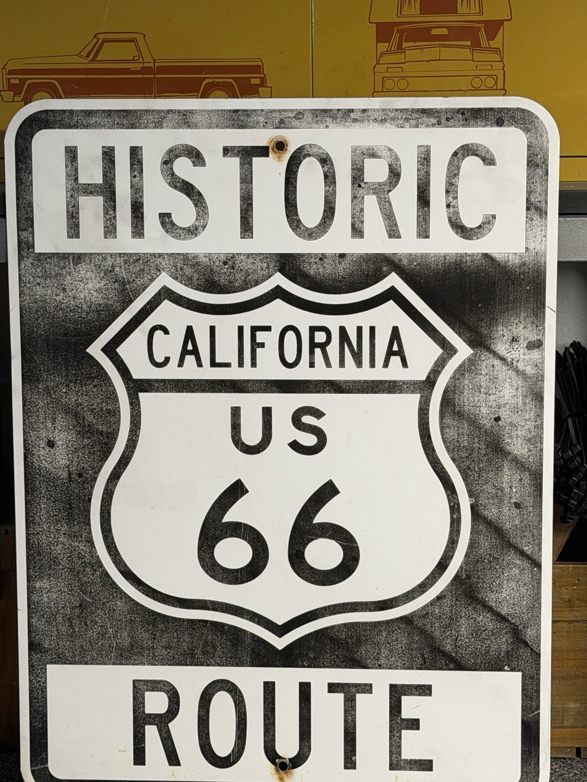 Route 66 California Vintage Metal Sign.