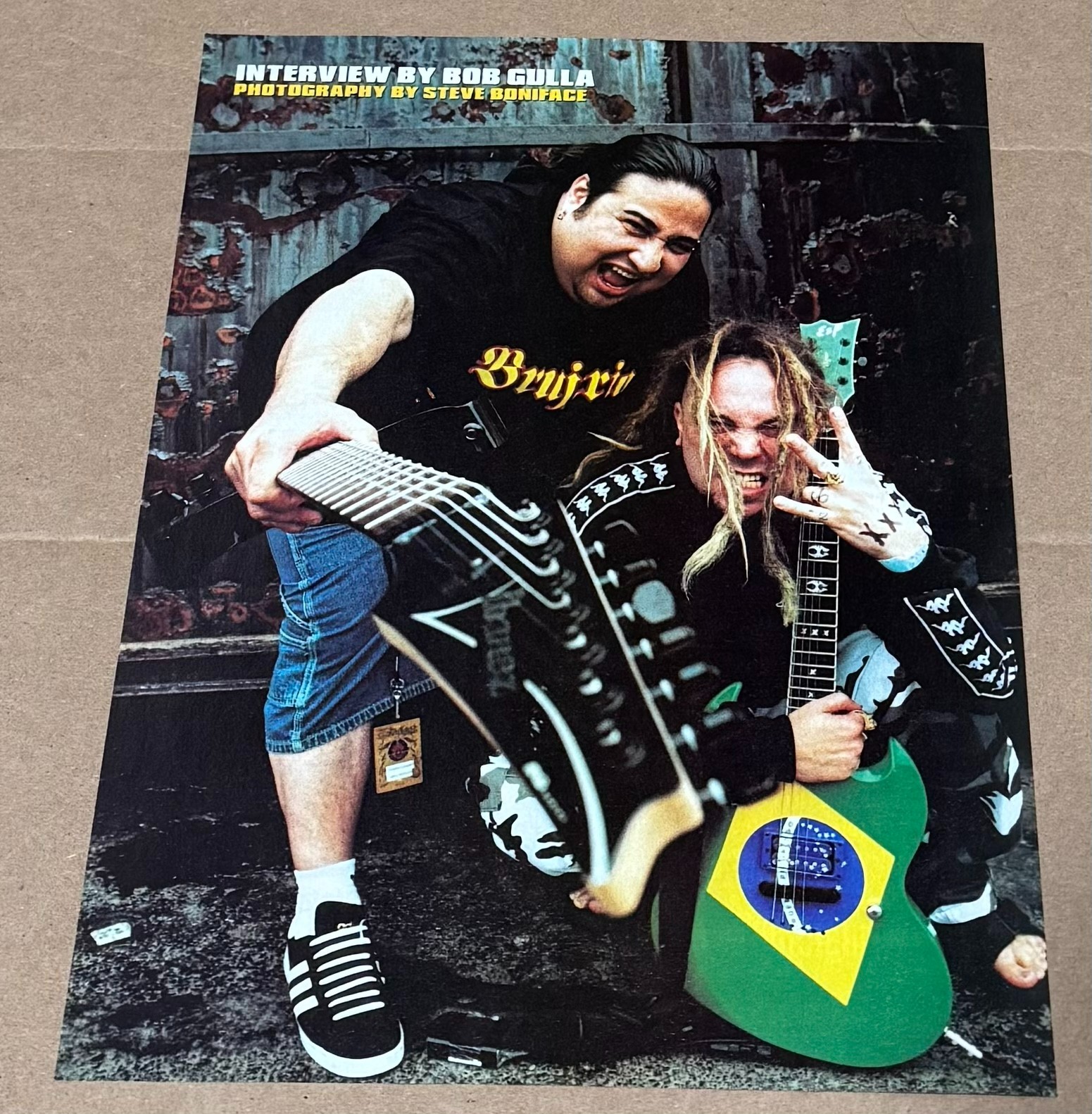 MAX CAVALERA of SOULFLY & DINO CAZARES of FEAR FACTORY - 2000 - Print Ad Photo