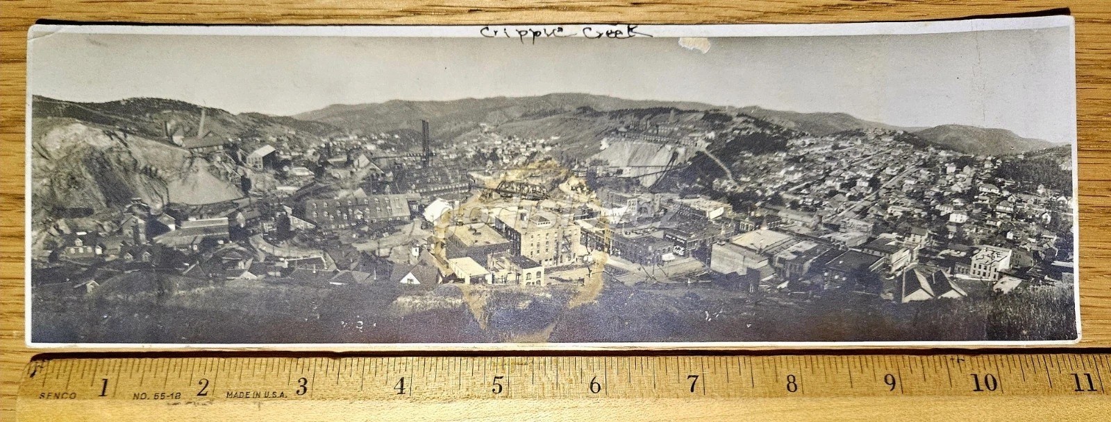 *RARE* 1920 PANORAMIC RPPC Real Photo Postcard Labeled 