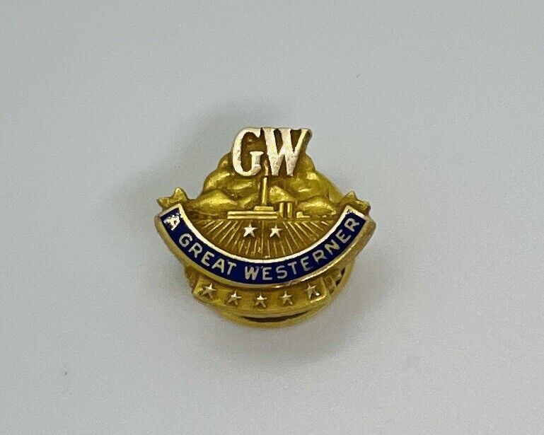 Great Western Sugar Company 25 Year Service Pin Westerner CTO 1/10th 10k