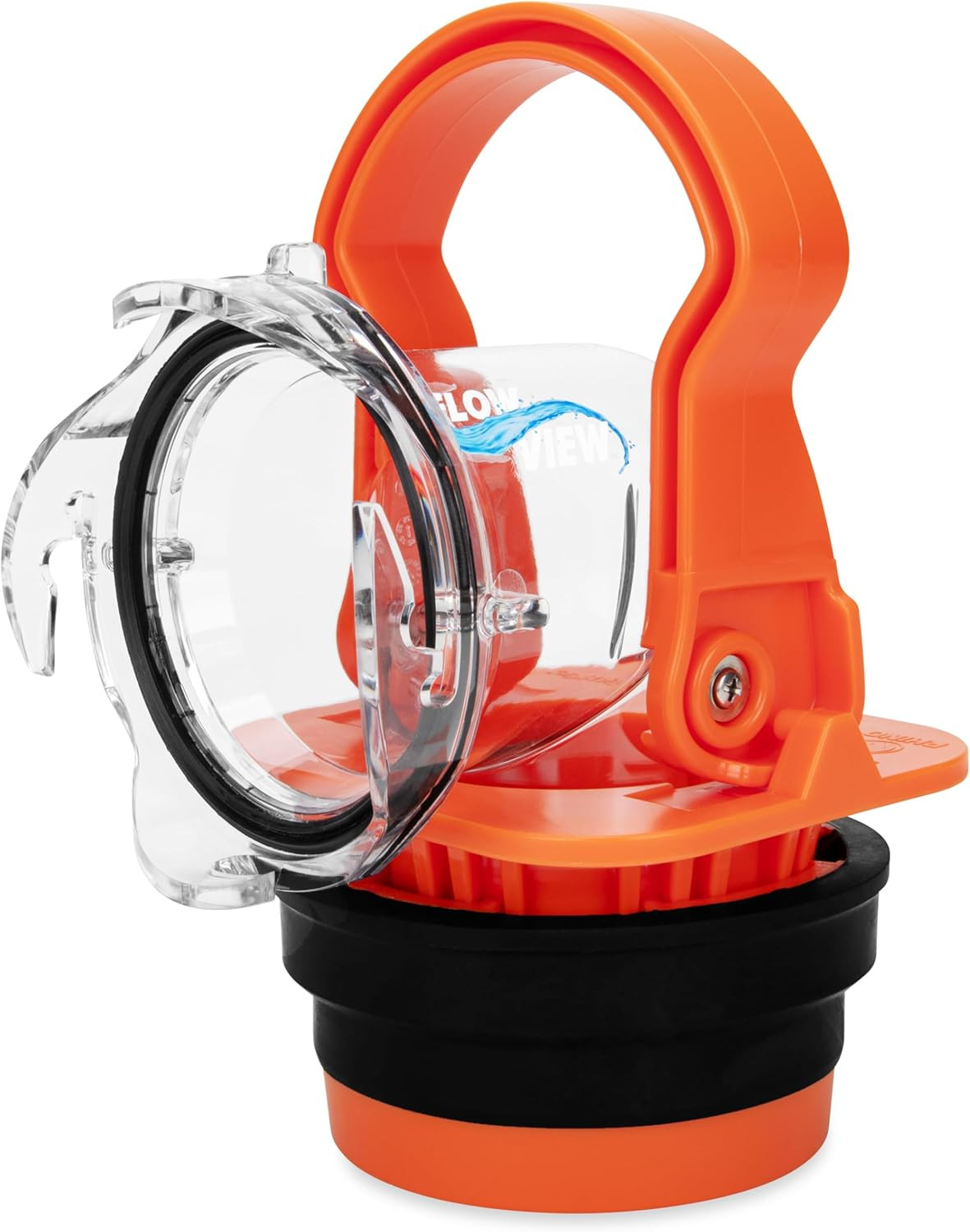 Rhino RV Sewer Adapter PRO - Clear Sewer Hose Elbow with Drain Lock Adapter - In