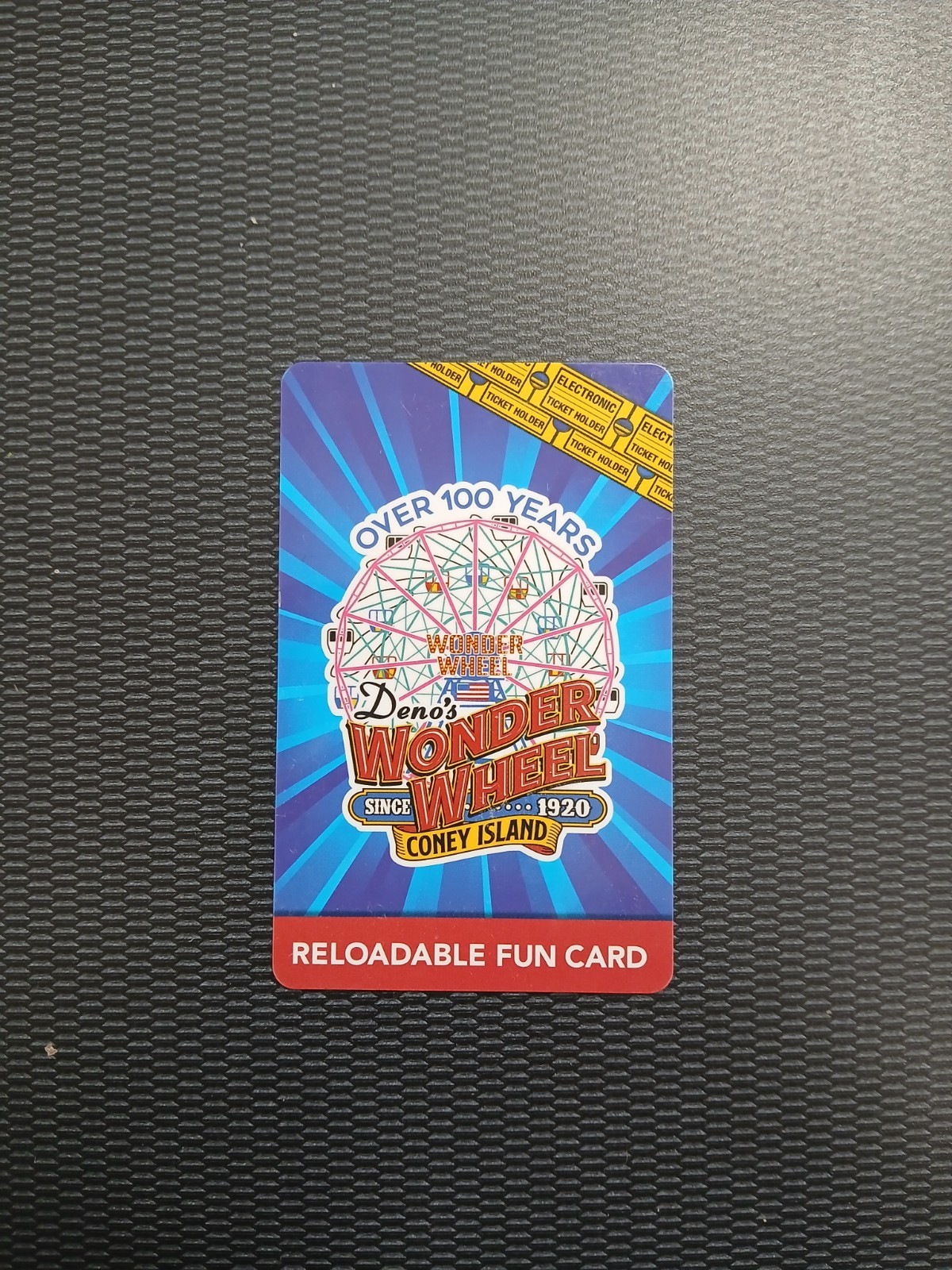 Vintage Coney Island Luna Park Wonder Wheel Reloadable Card ~ 100th Year Edition