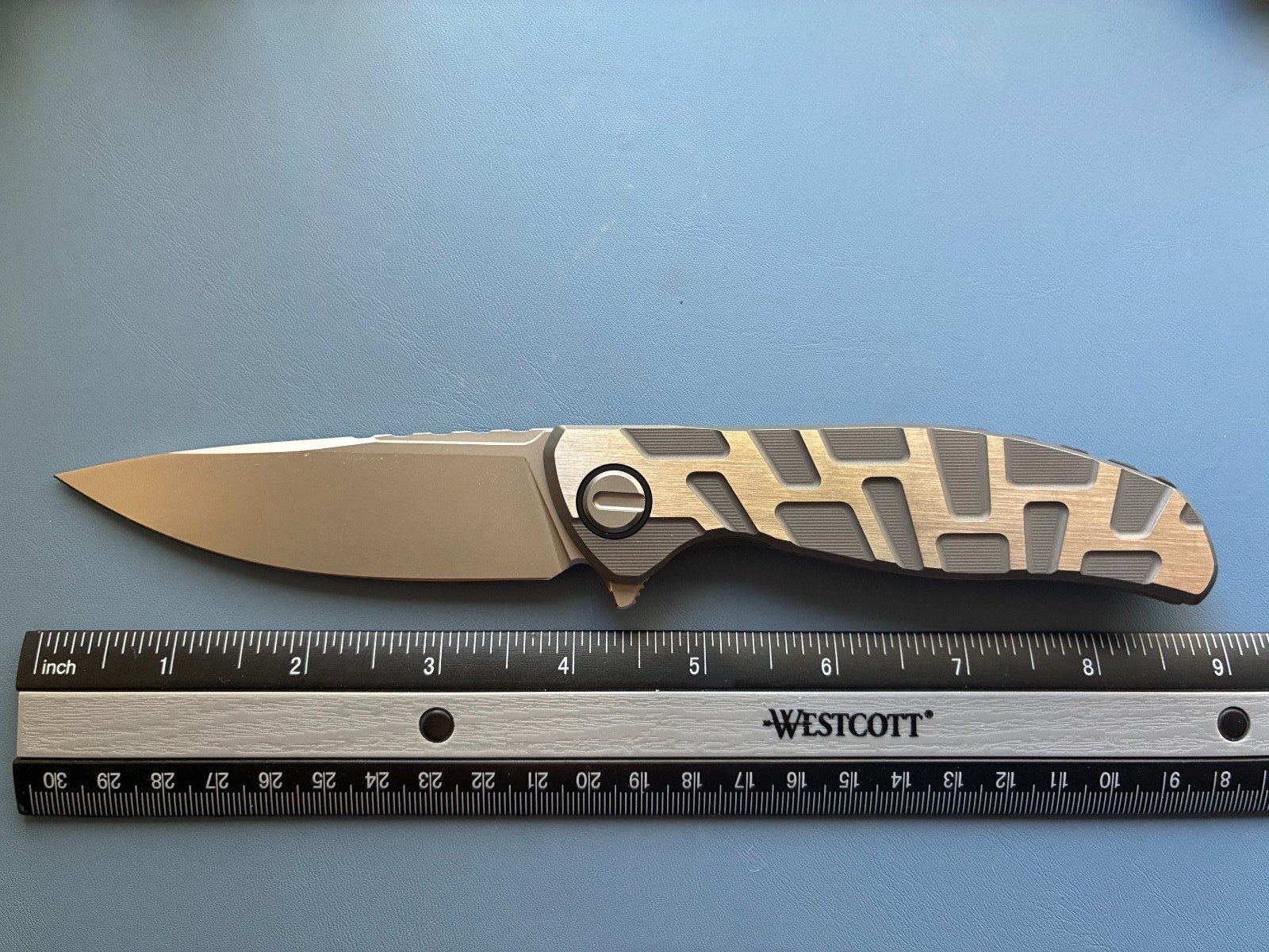 Green Thorn F95T custom repro, titanium handle, VG10 steel blade - 076