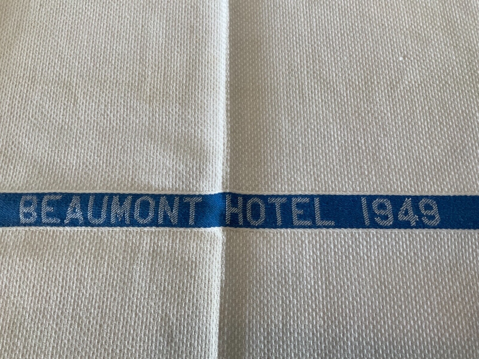 Vintage Beaumont Hotel 1949 Linen Nos Made in USA by Cannon