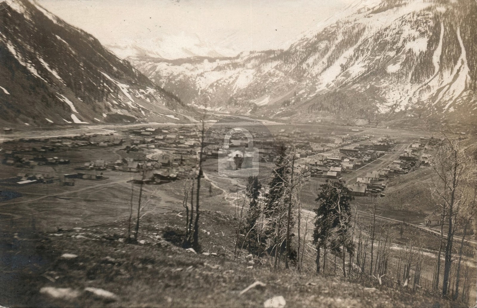 Aerial SILVERTON CO Colorado Gold Mining RPPC Photo Postcard COPY