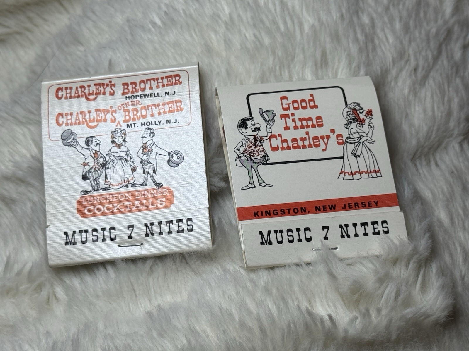 Vintage Charley’s / Good Time Charley’s Matchbook Set – New Jersey (2 Pieces)