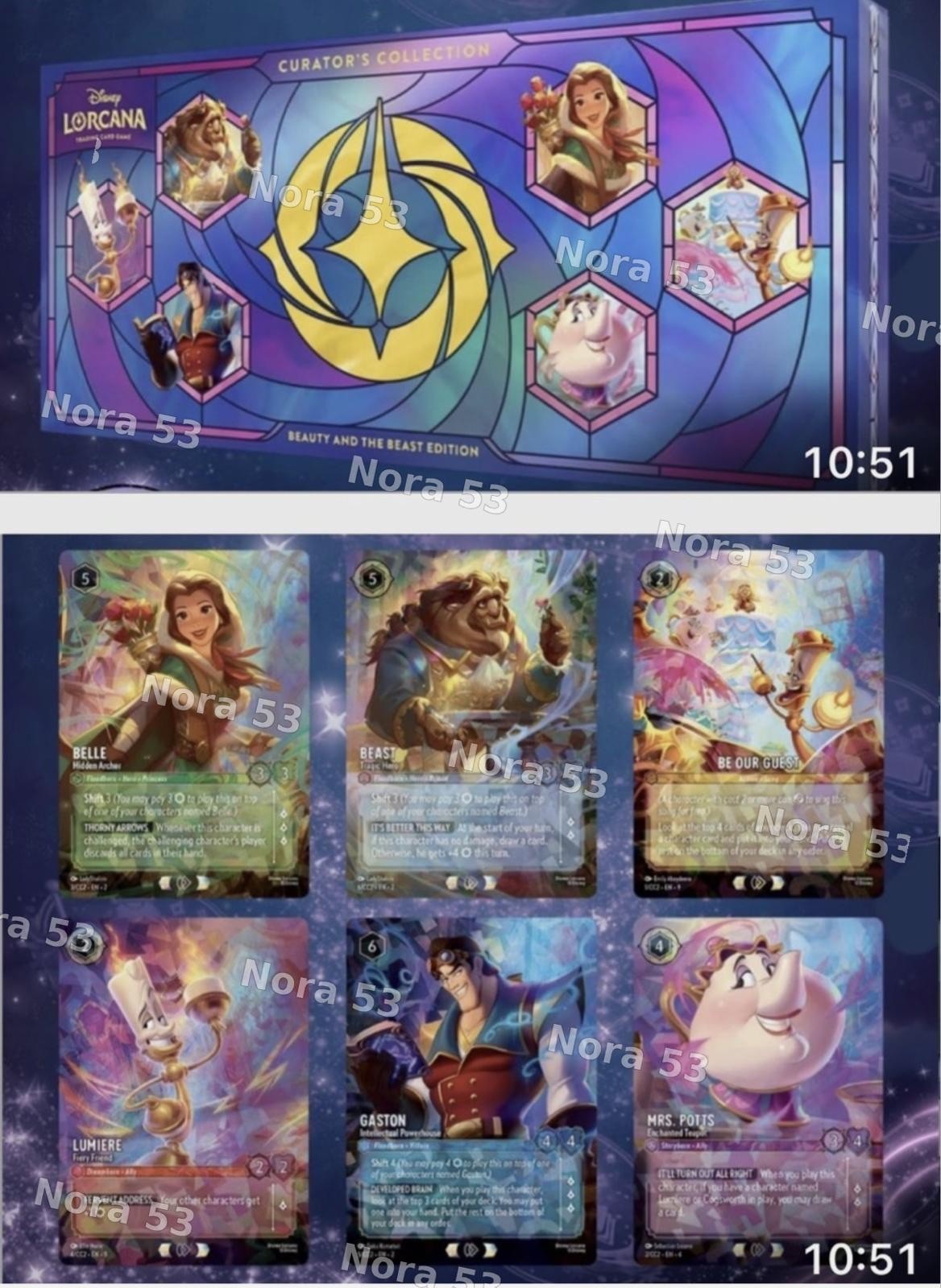 Disney Lorcana TCG FRANCE Collection Beauty & Beast Lot (Available 10/16)