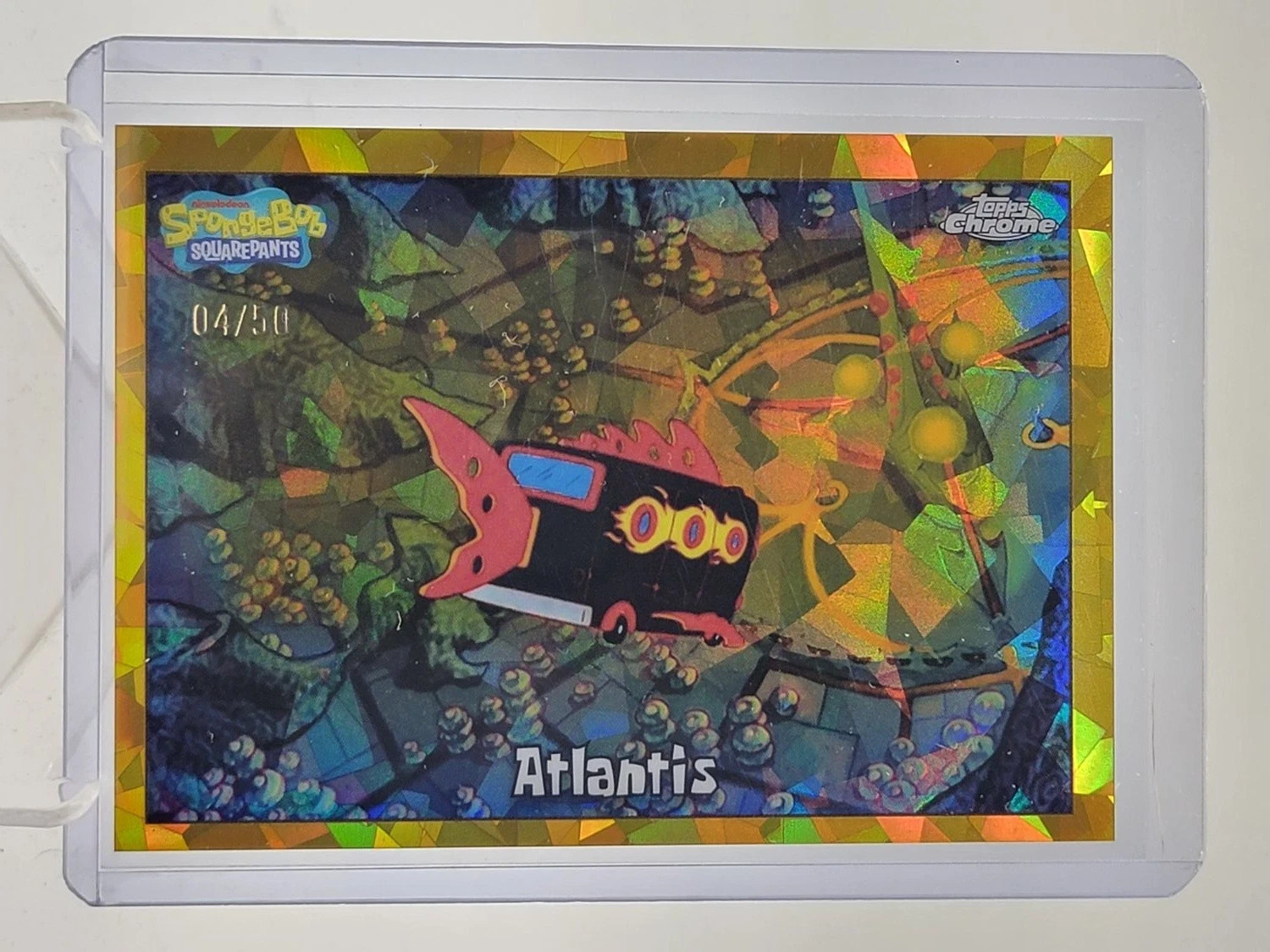 ATLANTIS 2025 TOPPS CHROME SAPPHIRE SPONGEBOB GOLD REFRACTOR /50 Atlantis #111
