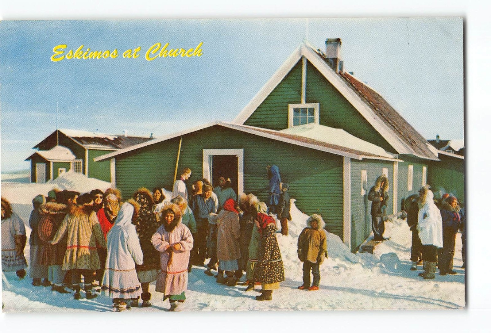 Point Hope Alaska AK Vintage Postcard Church At Point Hope