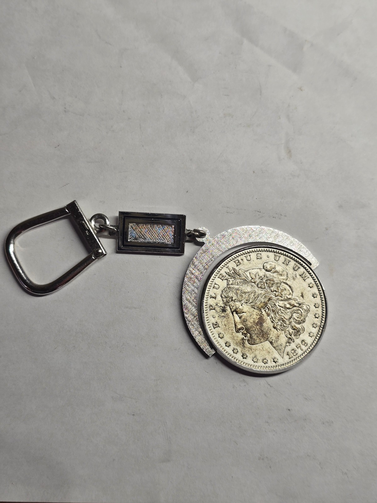 1879 Morgan Silver Dollar Key Chain 90% Silver US Coin