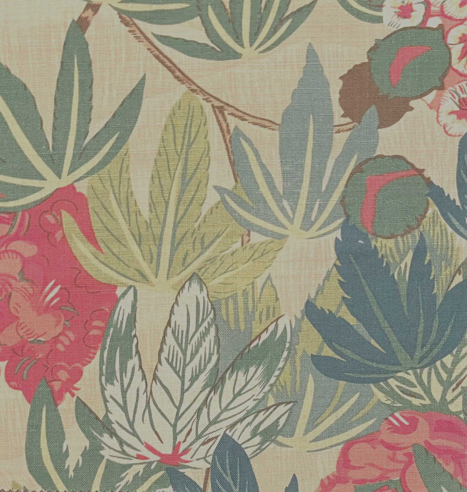 SCHUMACHER Del Lungo Coral Linen Remnant New