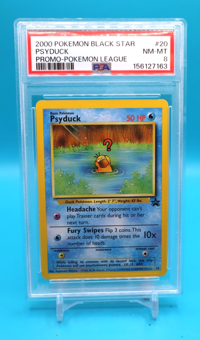 Psyduck Black Star Promo 20 Pokémon Card WOTC PSA 8
