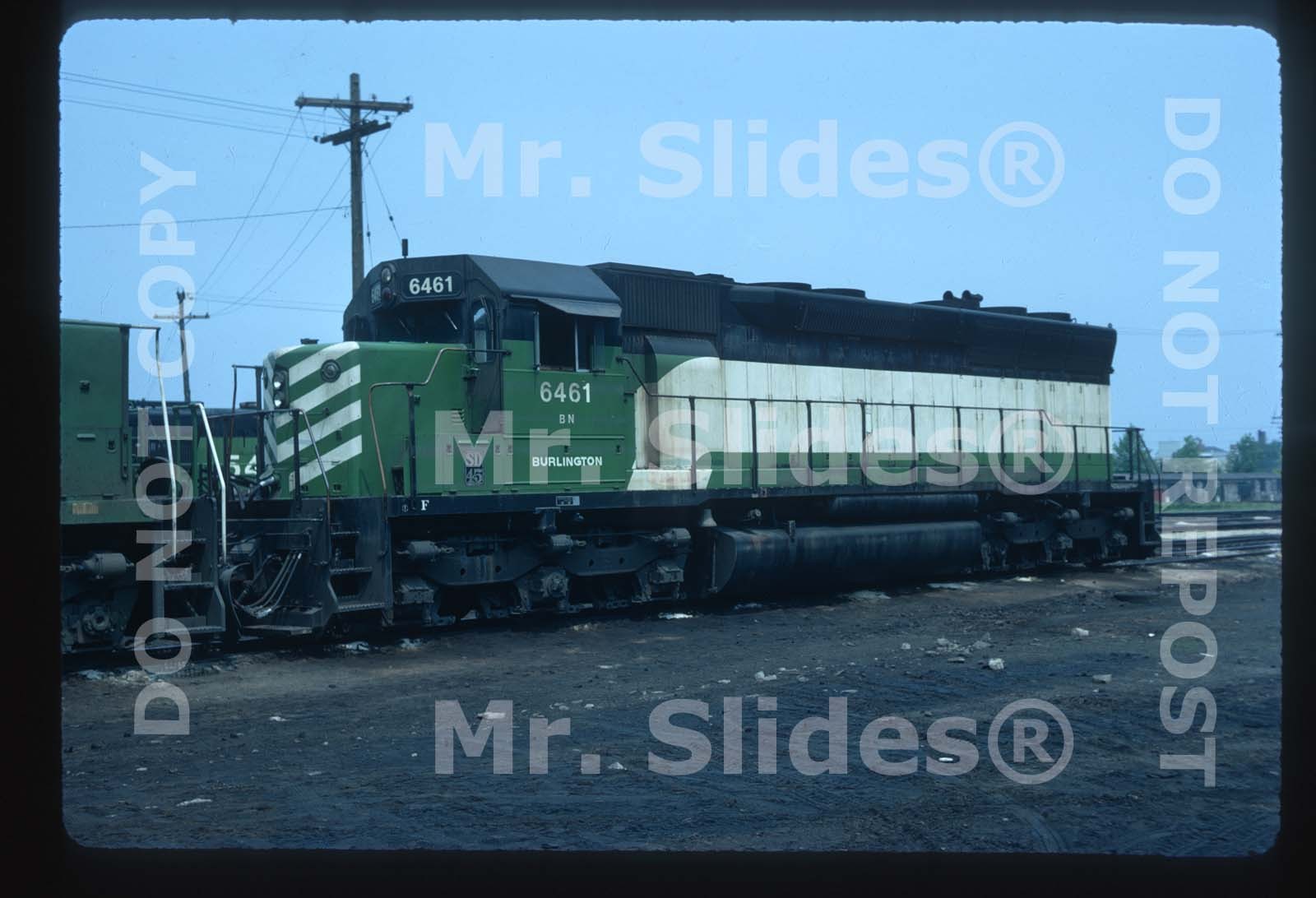 Original Slide CB&Q Burlington Route BN# SD45 6461 In 1972