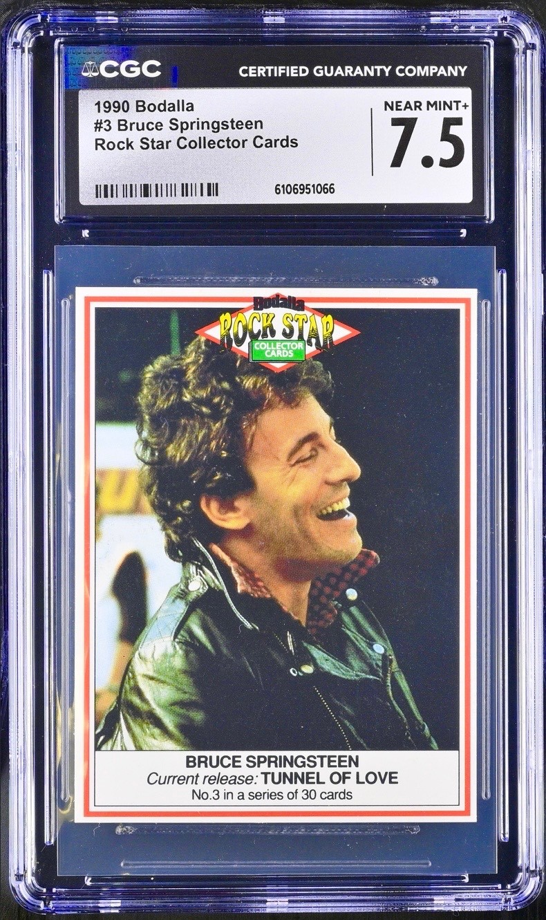 1990 BRUCE SPRINGSTEEN Trading Card Bodalla Rock Star Collector Cards CGC 7.5