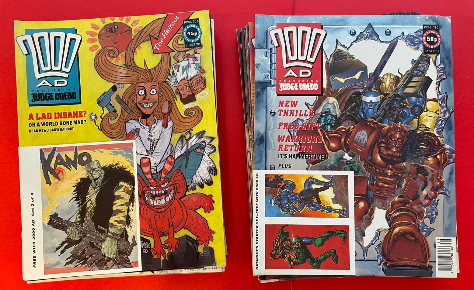 2000 AD : Featuring JUDGE DREDD # 701-1214  (1990-2000) 38 issues HUGE MEGA LOT