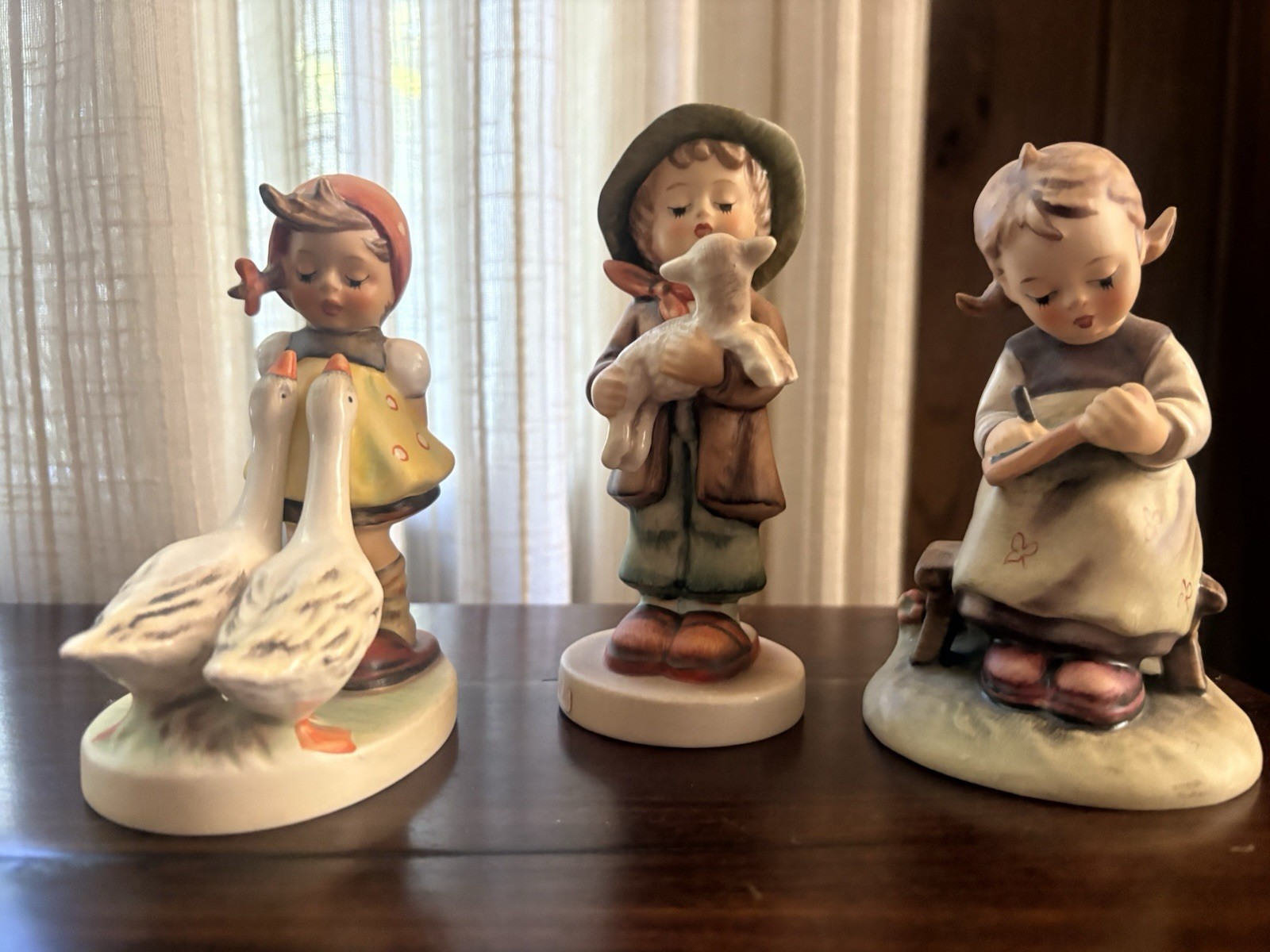 Vintage M.I. Hummel Goebel Porcelain Figurines - Set of 3