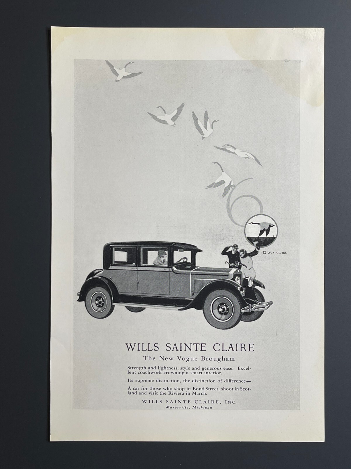 Original 1925 Wills Sainte Claire Car - Original Print Advertisement (10 x 6.5)