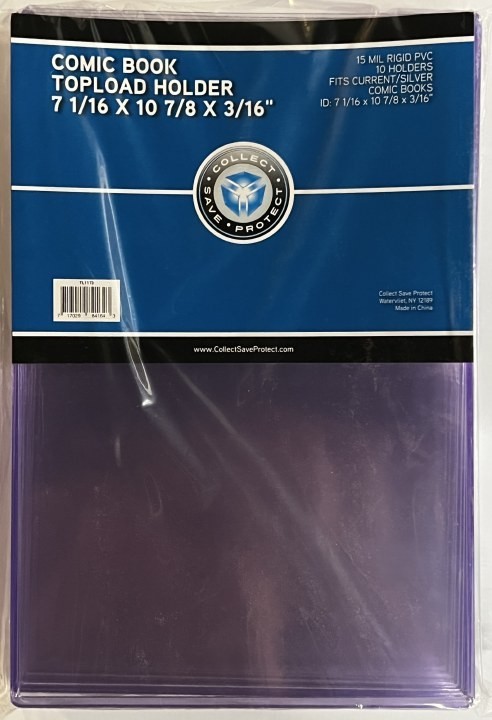 10 PACK CURRENT / SILVER COMIC BOOK CSP TOP LOAD HOLDERS * TOPLOADER FOR COMICS