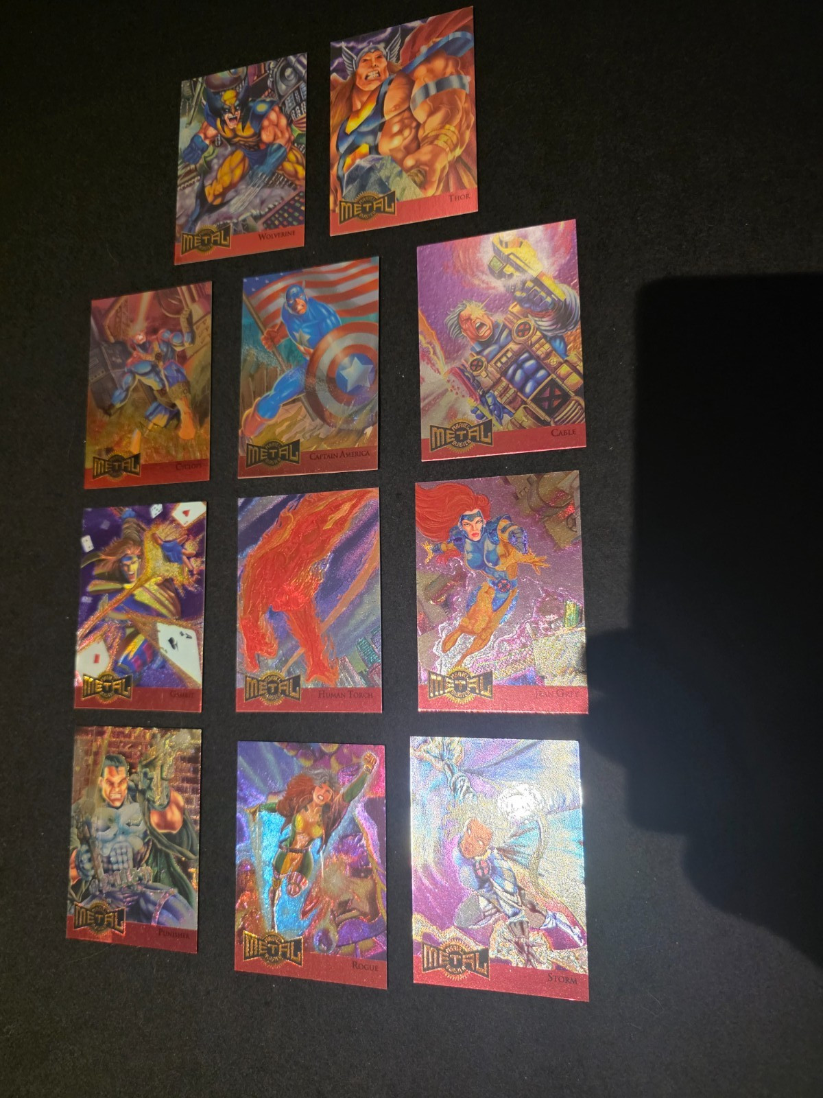 1995 Marvel Metal Limited Edition metal Blasters lot of 11 cards
