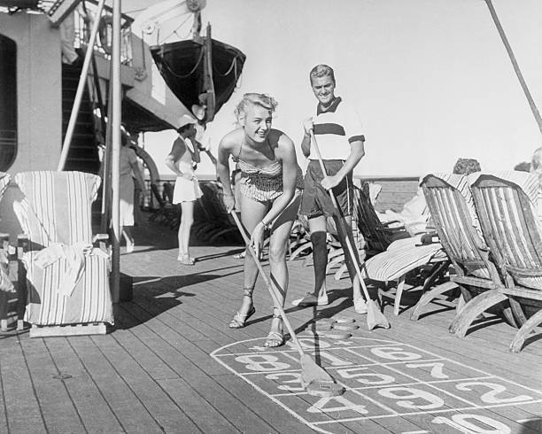 Scenes aboard Furness Bermuda Lines SS Queen Bermuda showing a- 1961 Old Photo