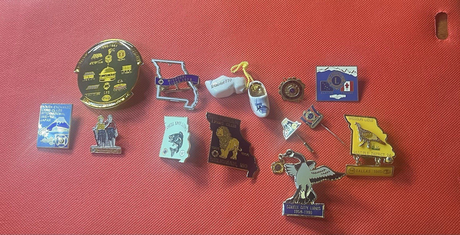 Lions Club International Pins Lot Of 13 1980s & 1990s