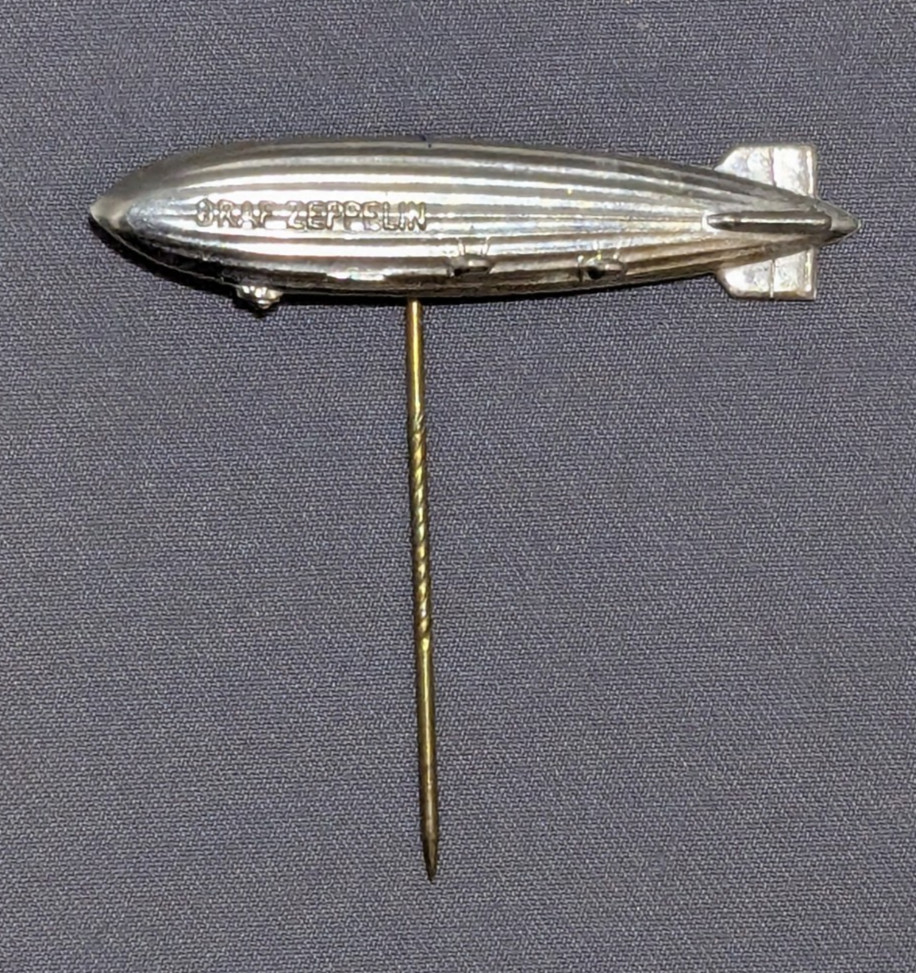Vintage Graf Zeppelin Stick Pin Metal Antique Lapel Rare Blimp German?