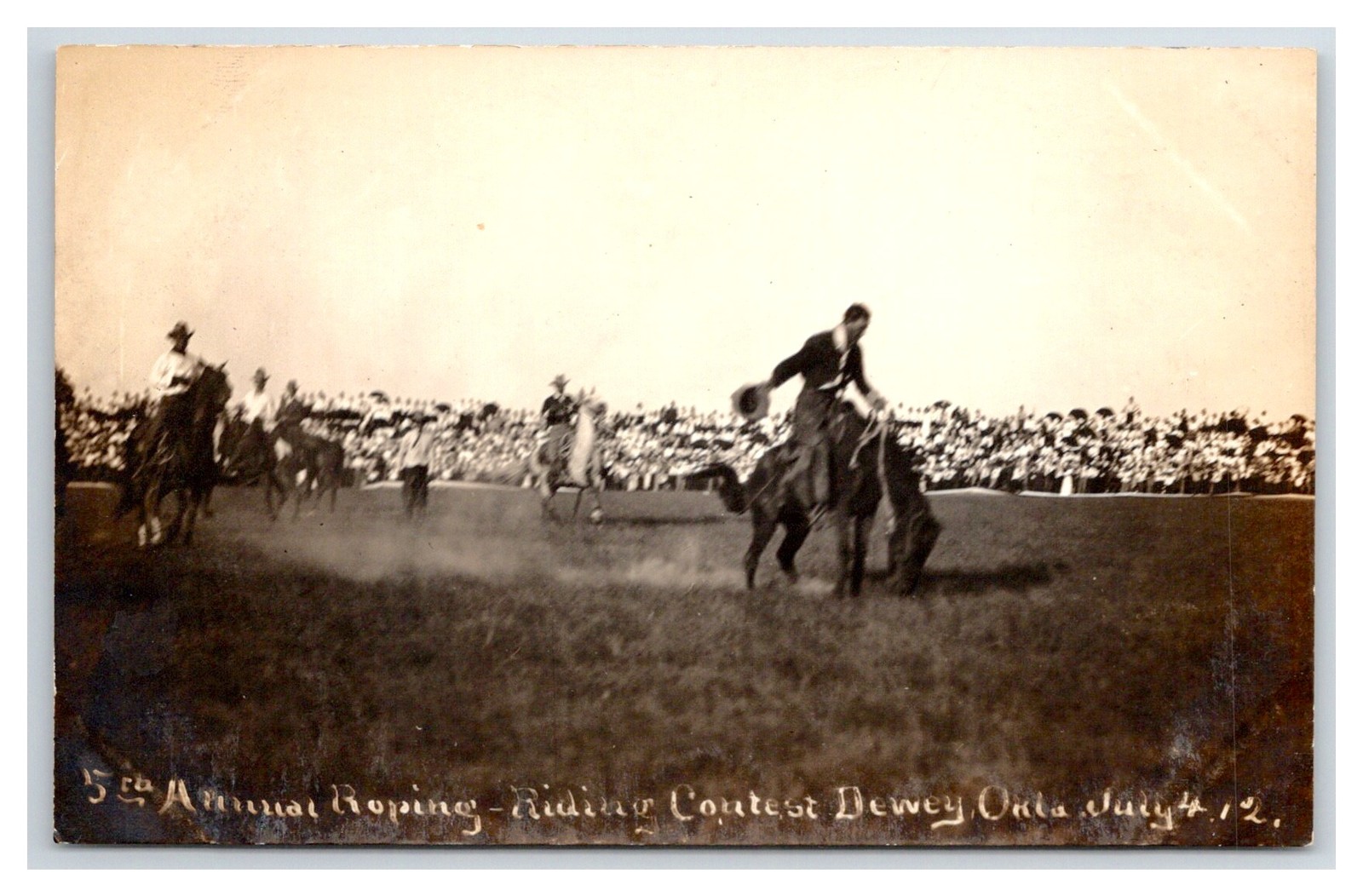 RPPC ~ Dewey OK  Rodeo Roundup 5th annul Bronco busting 4th july  cowboy ~