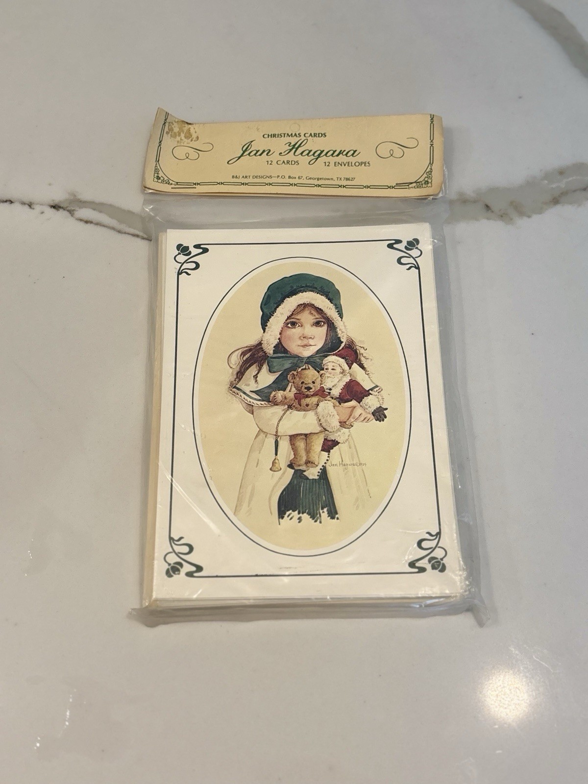 SEALED Vintage 1984 Jan Hagara Noel Christmas Cards 12ct NOS Limited Edition