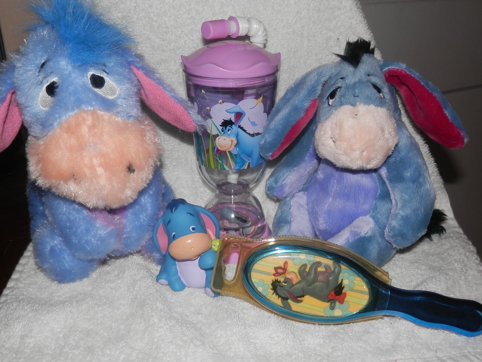 Disney Eeyore Collectables and Plush 5 unique items. Disney Store.  90s