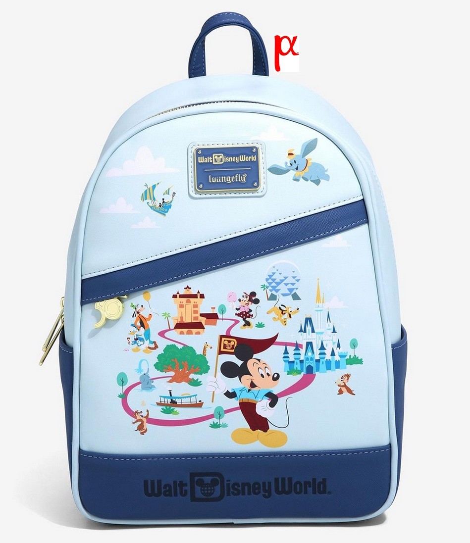 Loungefly Walt Disney World Mickey & Minnie Mouse Friends Parks Day Backpack