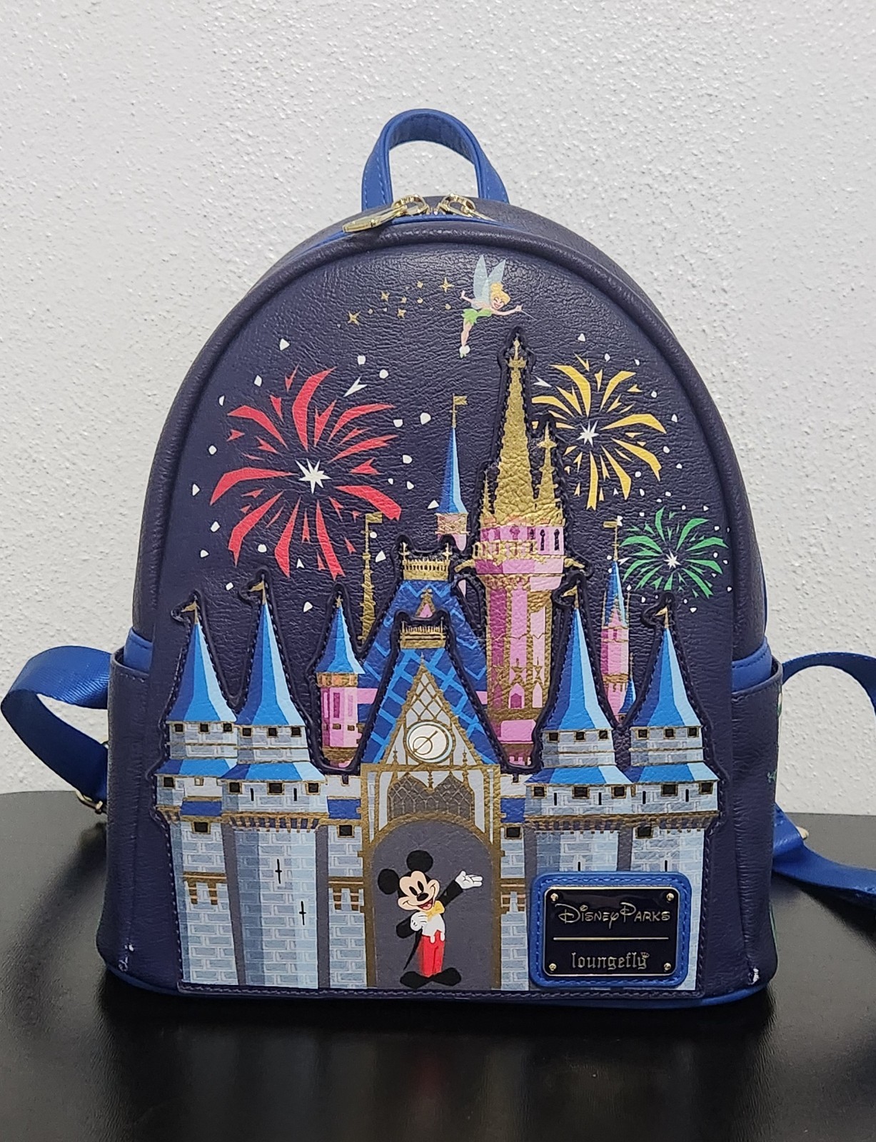 Disney Parks Loungefly Backpack Cinderella Castle with Mickey Mouse Fireworks