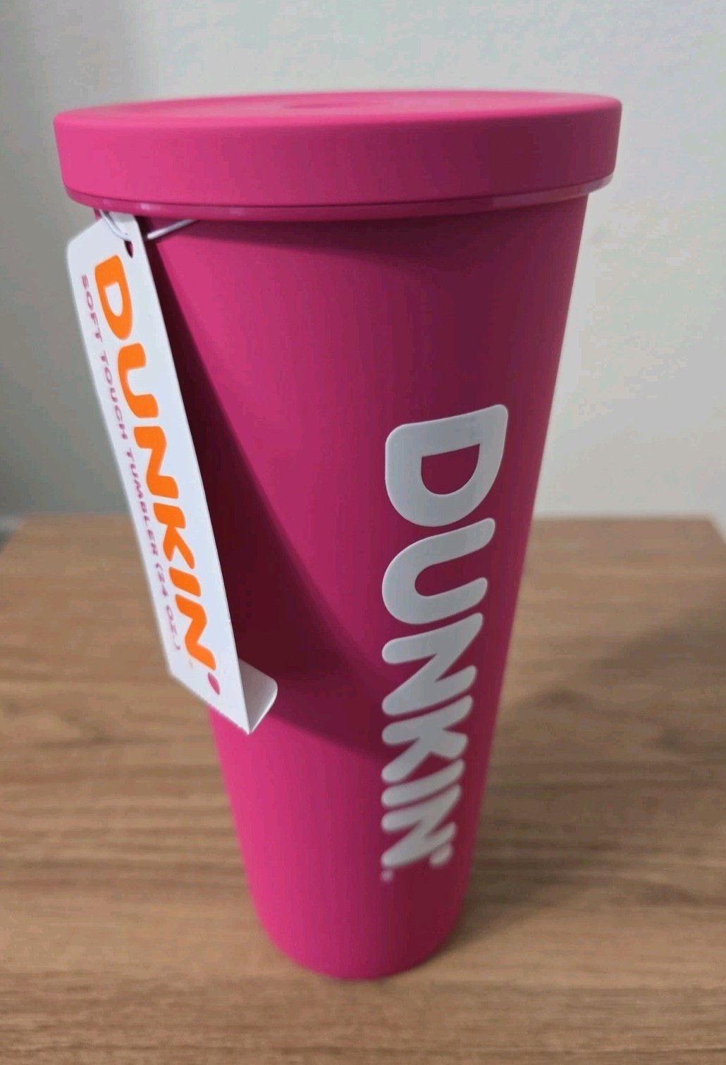 Dunkin Donuts  2026 New Release Pink  Soft Touch Stainless Steel  W Straw 24 Oz