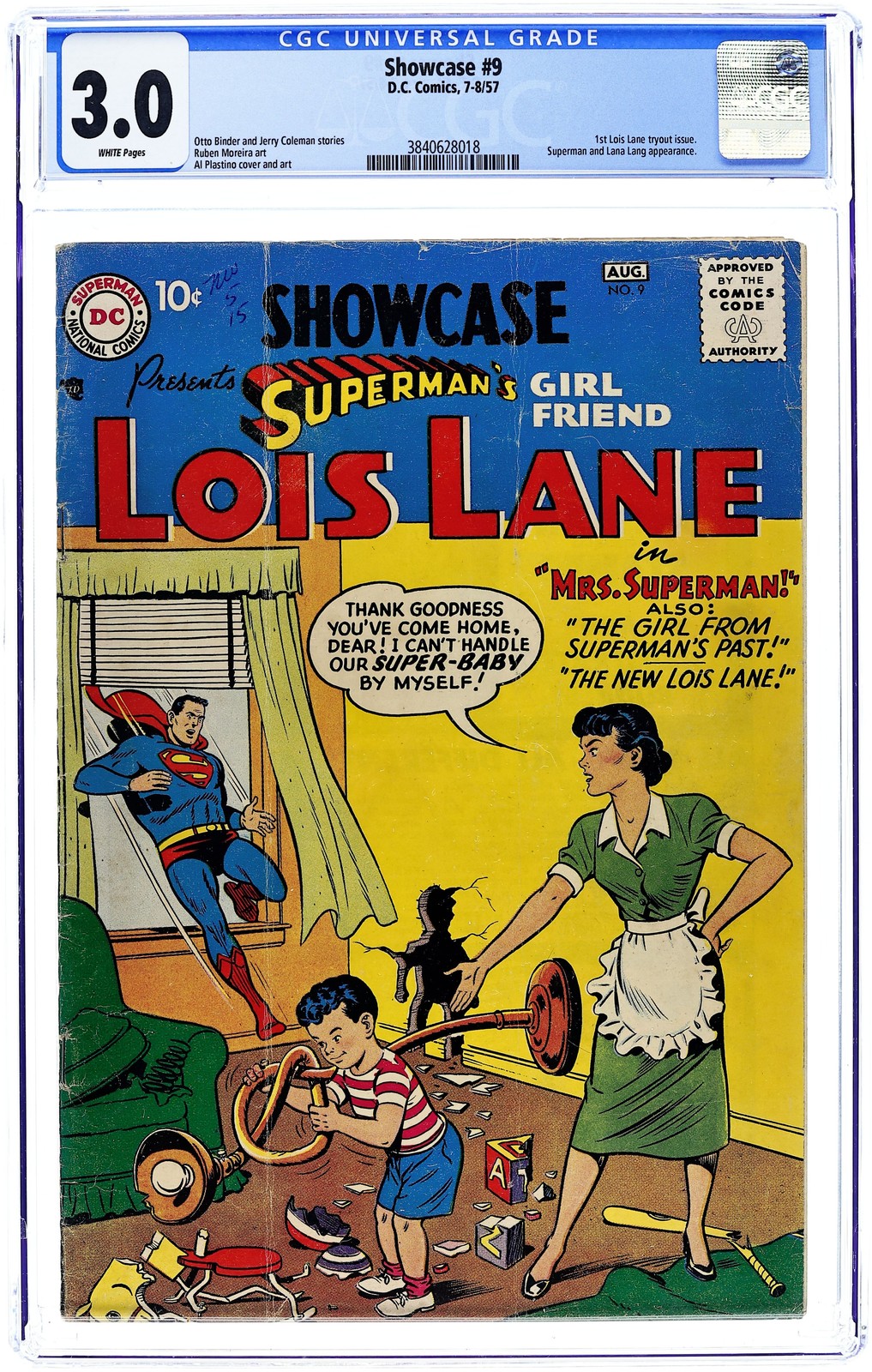 Showcase #9 CGC 3.0 1957 3840628018 1st solo Lois Lane story