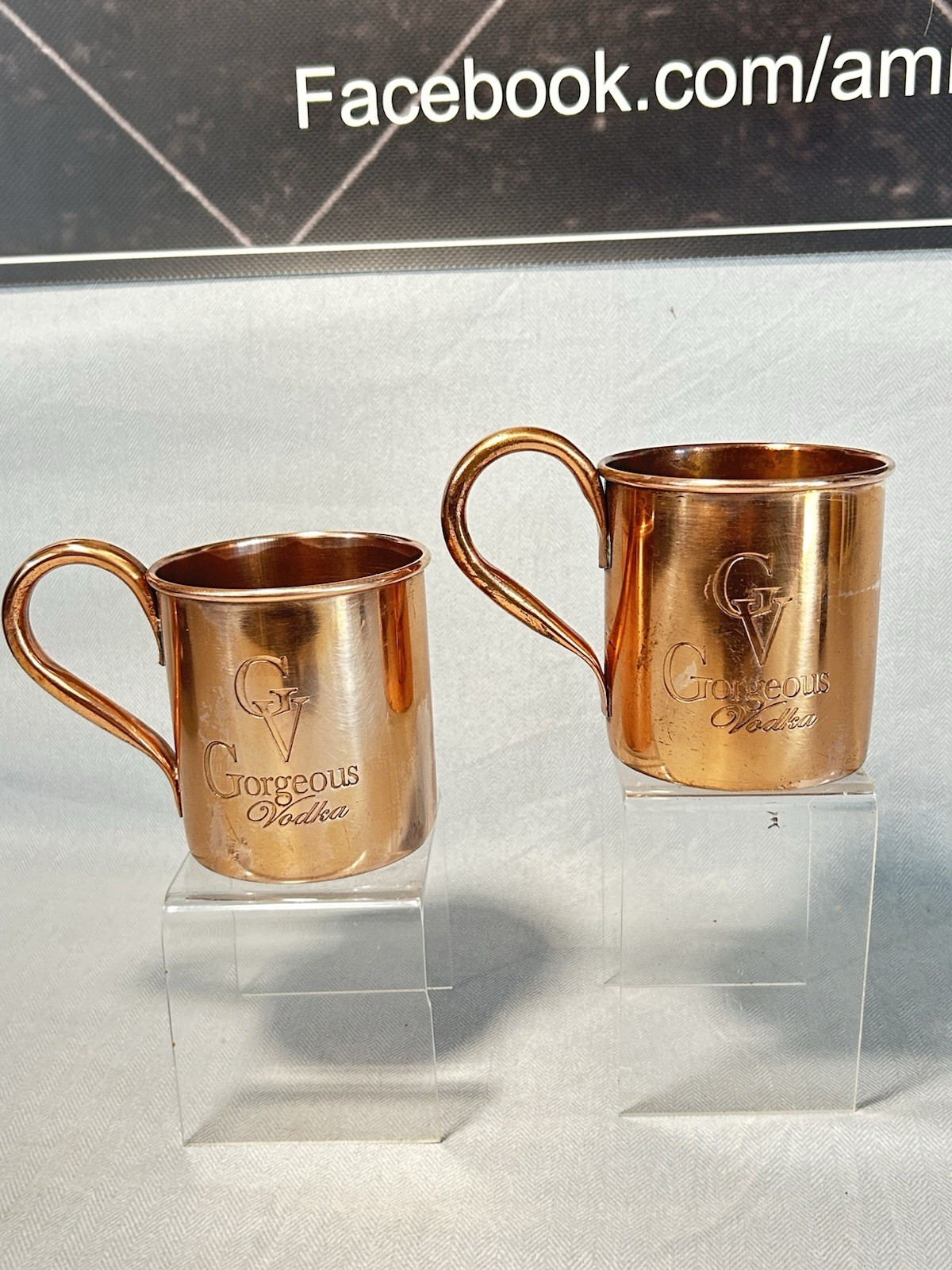 Lot 2 Vintage Gorgeous Vodka Copper Moscow Mule Mugs Circa 1950’s MCM