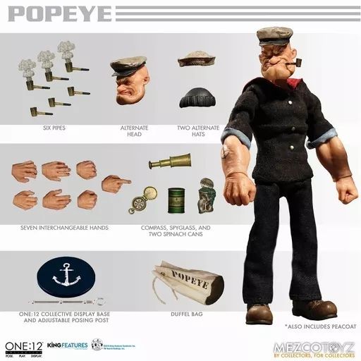 Mezco Toyz One:12 Collective Popeye 1/12 Scale Action Figure Used